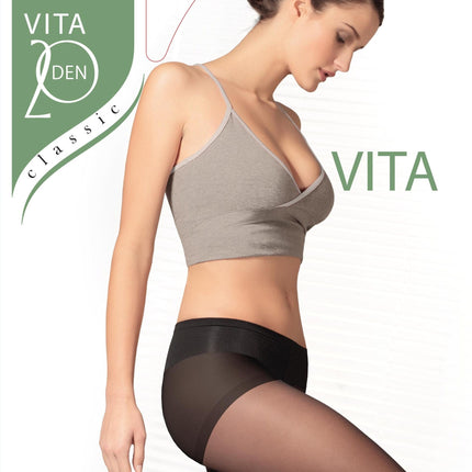 Conte/Esli Vita 20 Den - Classic Low Waist Women's Tights with Reinforced Shorts (16S-38SPE)