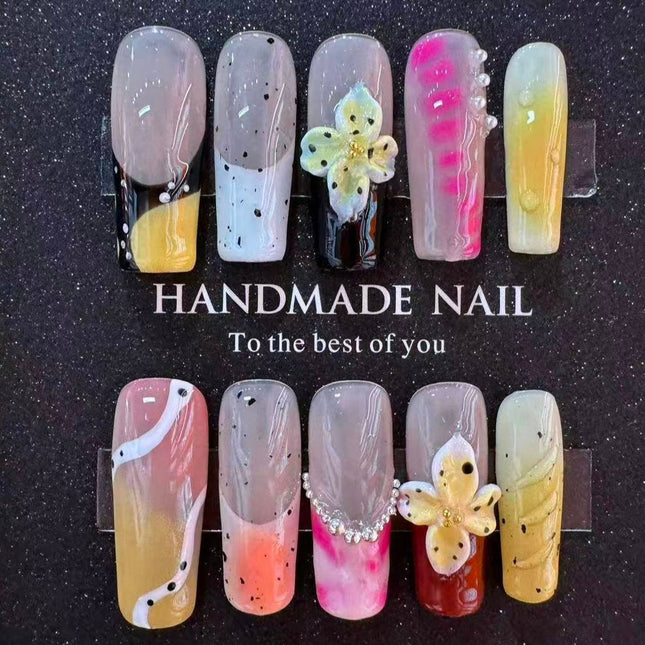Christmas handmade nail wear temperament gentle nail art nail patch