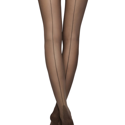 Conte Stella 20 Den - Fantasy Thin Women's Tights with a pattern "imitation of a seam along the leg" (8С-173СП)