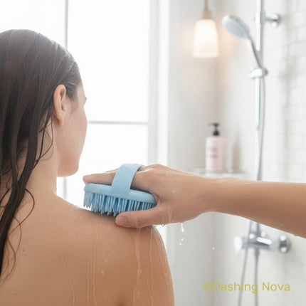2-Pack Non-Slip Silicone Body Scrubber – Exfoliating Brush for Shower