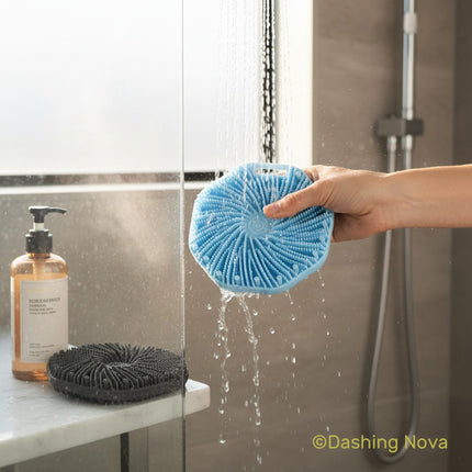 2-Pack Non-Slip Silicone Body Scrubber – Exfoliating Brush for Shower