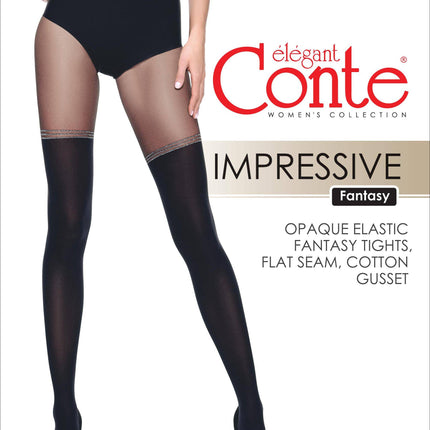 Conte Impressive 50 Den - Fantasy Opaque Women's Tights with Imitation Golfs (19S-238SP)