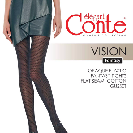 Conte Vision 30 Den - Fantasy Women's Tights with an openwork geometric pattern "dots" (20С-95СП)