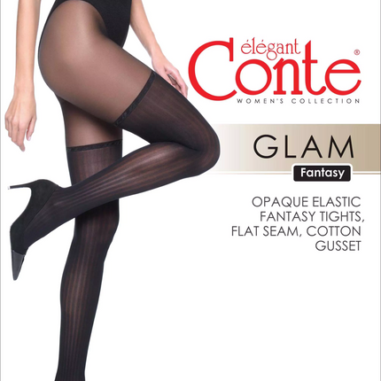 Conte Glam 40 Den - Fantasy Women's Tights with Stockings Imitation (19S-240SP)