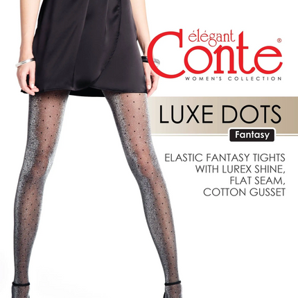 Conte Luxe Dots 30 Den - Fantasy Women's Tights with a Shiny Lurex & Polka Dots (22С-138СП)