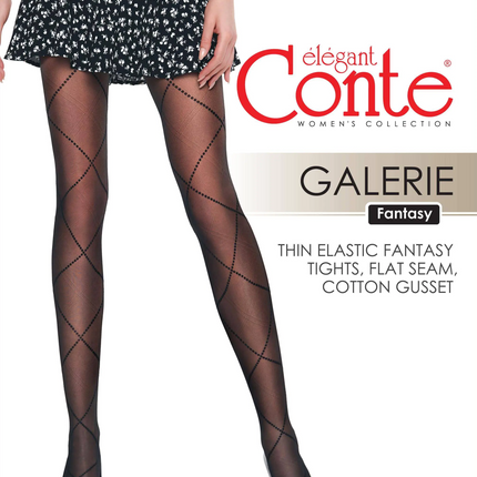 Conte Galerie 20 Den - Fantasy Women's Tights with imitation lacing (20S-89SP)