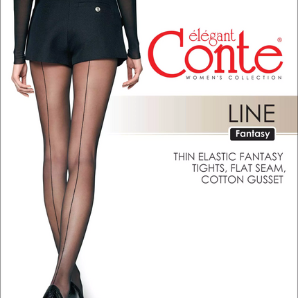 Conte Line 20 Den - Fantasy Women's Tights with an imitation seam (20S-45SP)
