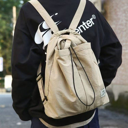 Casual anti-splashing nylon backpack female, backpack neutral large capacity student bag, backpack purse lightweight casual