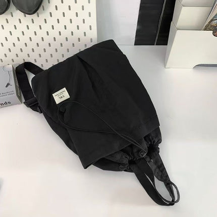 Casual anti-splashing nylon backpack female, backpack neutral large capacity student bag, backpack purse lightweight casual