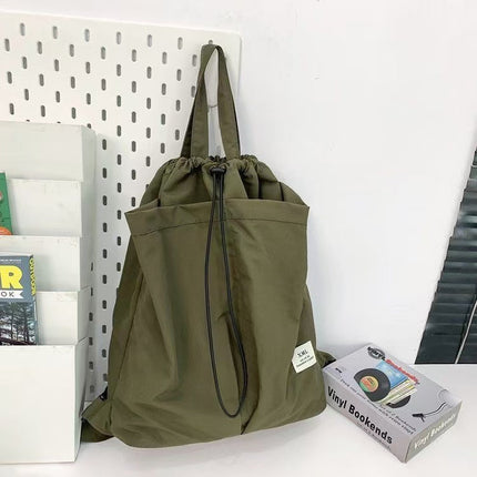 Casual anti-splashing nylon backpack female, backpack neutral large capacity student bag, backpack purse lightweight casual