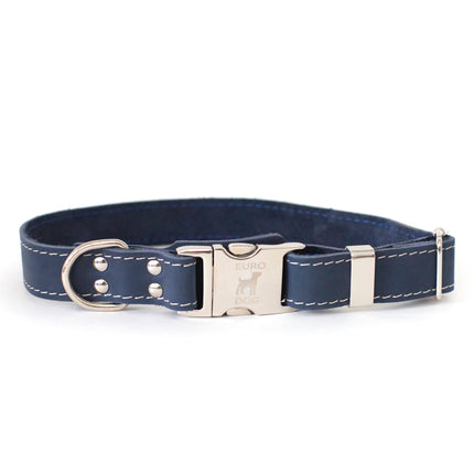 Quick-Release Style Leather Collar and Leash Set