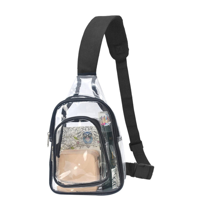 PVC transparent shoulder chest bag, outdoor travel backpack, gymnasium visual bag shoulder crossbody bag, transparent fanny pack, fanny pack crossbody, Dashing Nova