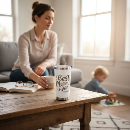 20oz Best Mom Ever Insulated Tumbler with Lid Straws Gift Set