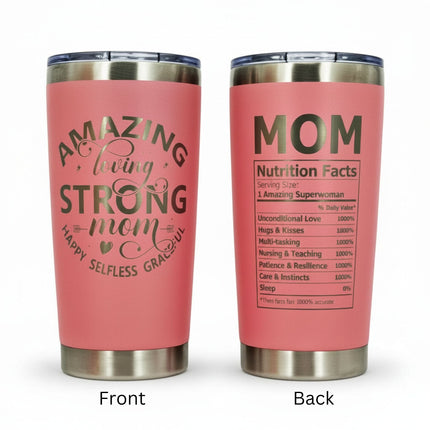 20oz Best Mom Ever Insulated Tumbler with Lid Straws Gift Set