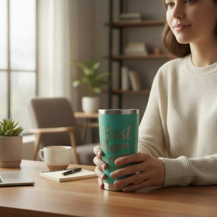 20oz Best Mom Ever Insulated Tumbler with Lid Straws Gift Set