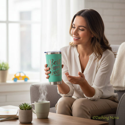 20oz Best Mom Ever Tumbler Gift for Mother's Day Birthday Holidays