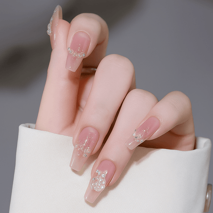 24 - Piece Press On Nails Set – Fake Crystal Nails with Glue