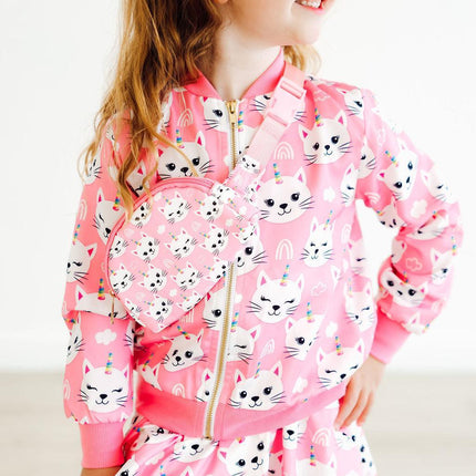 Unicorn Kitties Satin Jacket