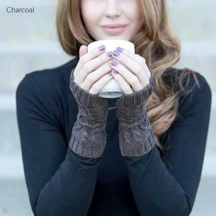 Cable Knit Short Handwarmers
