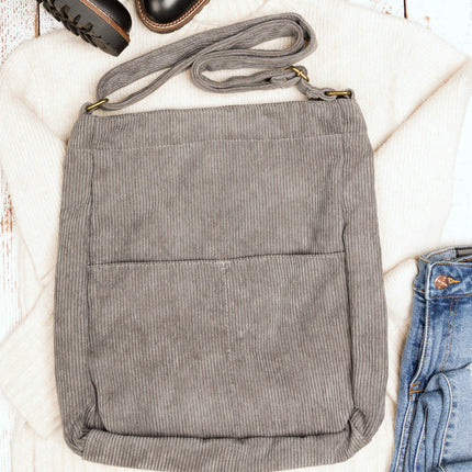 Corduroy Messenger Bag