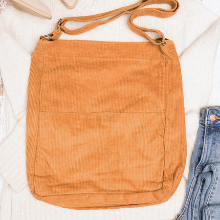 Corduroy Messenger Bag