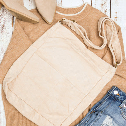 Corduroy Messenger Bag
