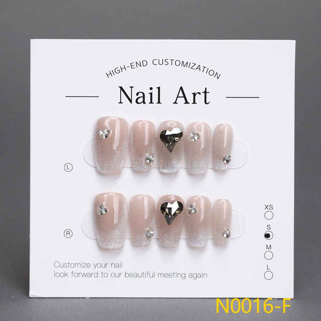 3D Heart & Snowflake Holiday Nails