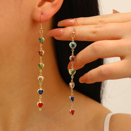 Colorful Geometric Heart Candy Jewelry Set