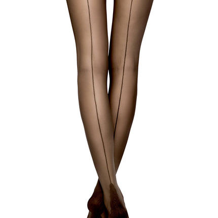 Conte Stella 20 Den - Fantasy Thin Women's Tights with a pattern "imitation of a seam along the leg" (8С-173СП)
