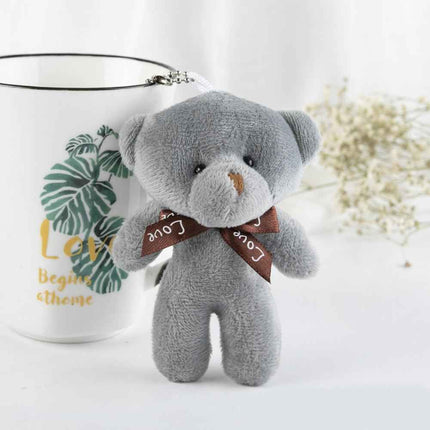 Soft Teddy Bear Bag Charms – 3-Piece Set for Cute Decoration