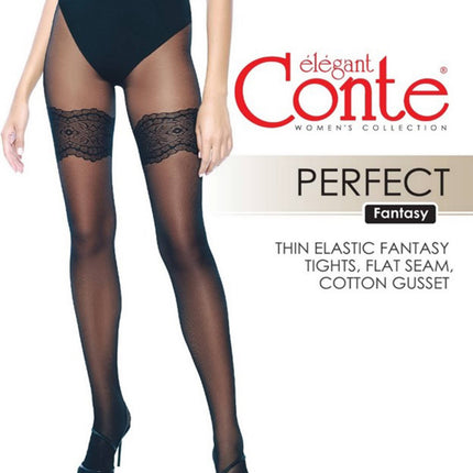 Conte (Poland) Perfect 30 Den - Fantasy Women's Tights with imitation stockings (19C-107/1SP)