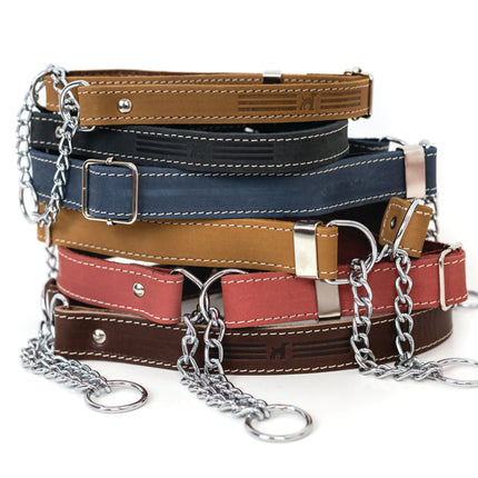 Martingale Leather Dog Collar