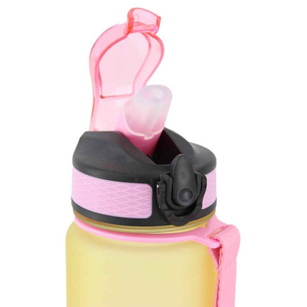 Sports Water Bottle 32 oz – Flip Straw & Time Marker Hydration