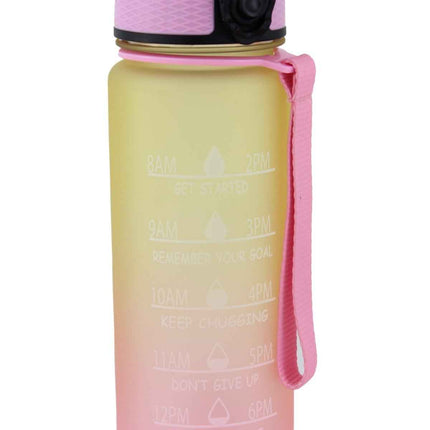 Sports Water Bottle 32 oz – Flip Straw & Time Marker Hydration