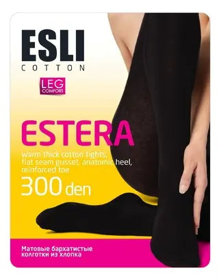 Conte/Esli Estera 300 Den - 74% Cotton Warm Opaque Women's Tights (14С-65СПЕ)