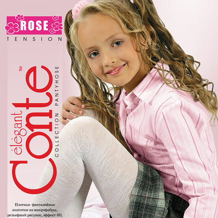 Conte Rose 60 Den - Fantasy Opaque Tights For Girls - 4yr. 6yr. (8С-100СП)