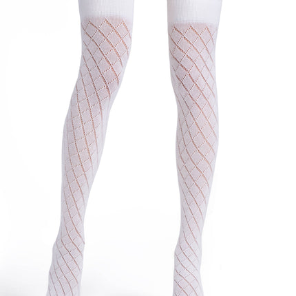 Conte Bis - Fantasy Ajour Openwork Cotton Women's Over Knee (14С-33СП)