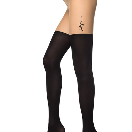 Conte Lovely 20/60 Den - Fantasy Women's Tights imitation stockings with a tattoo design (18S-11SP)