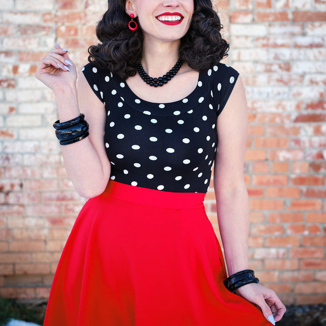 Red Skater Skirt