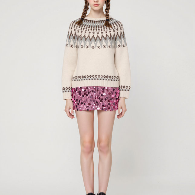 Crochet Knit Sweater Unisex