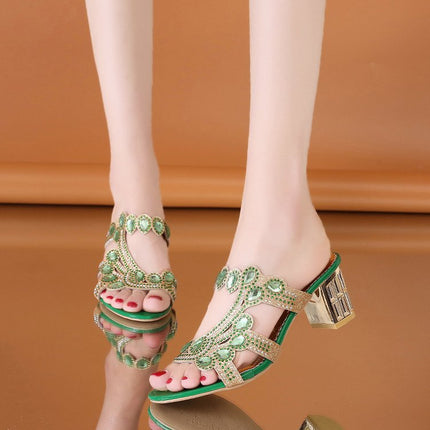 Women's  Stylish Peep-Toe Chunky Heel Sandals
