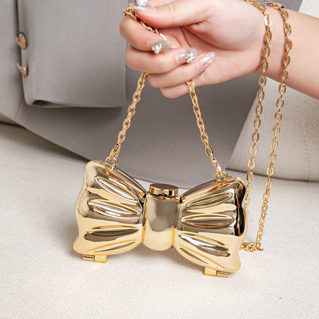 Metallic Mini Lipstick Bag, Girl Chain Butterfly Dinner Purse, Evening Purse, Evening Bags for Women Formal, Clutch Purse, Clutch Purse Casual, Clutch Purse Party, Prom Bag, Dashing Nova