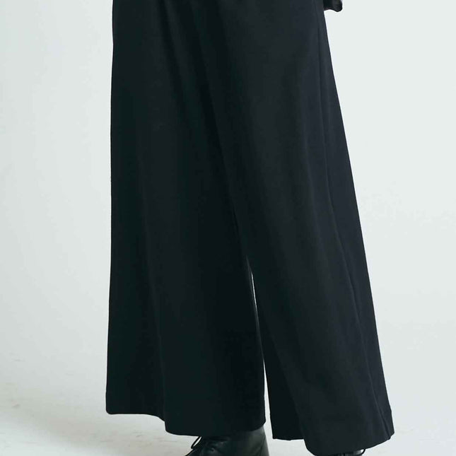 French Terry Flooded Pants - Black