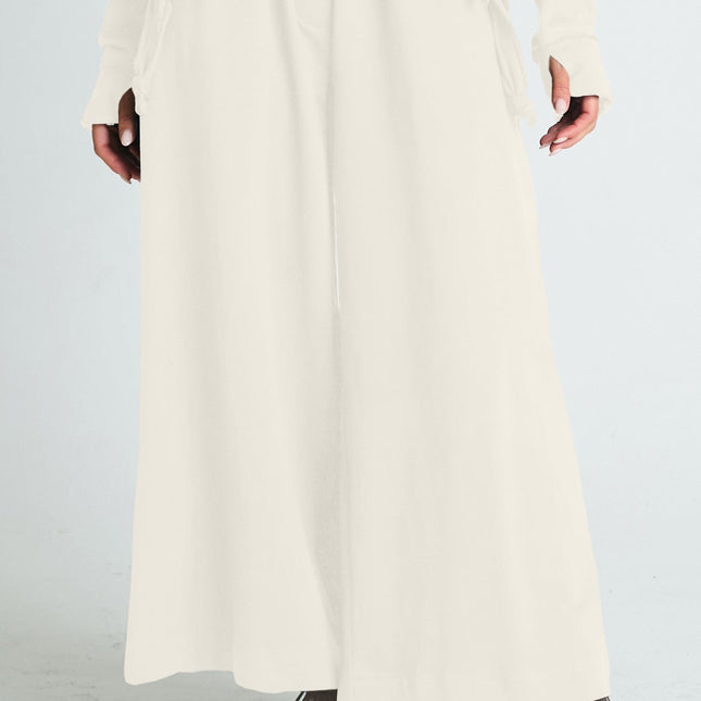 French Terry Flooded Pants - Stone