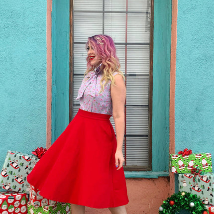 Charlotte Nova Skirt in Red - Plus Sizes only
