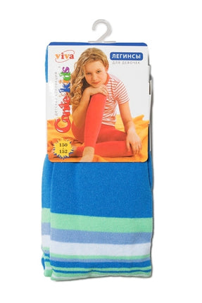 Conte Viva #6С-14СП(005) - Kids Cotton Classic Striped Leggings for Girls