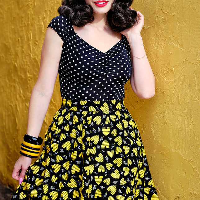 Honey Hives A-line Skirt