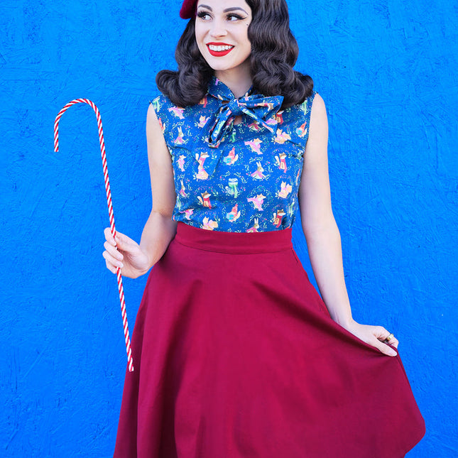 Charlotte Skirt in Burgundy - 4X only, 1 left!