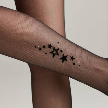 Conte Stars 20 Den - Thin Fantasy Women's Tights - stars with rhinestones (16S-42SP)