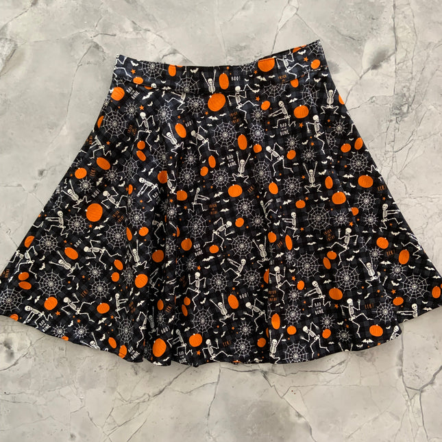 Glow in the Dark Dancing Bones Skater Skirt